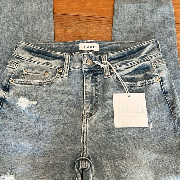 Pistola Audrey Mid-Rise Skinny Jeans 26 wink distressed - Picture 5 of 9